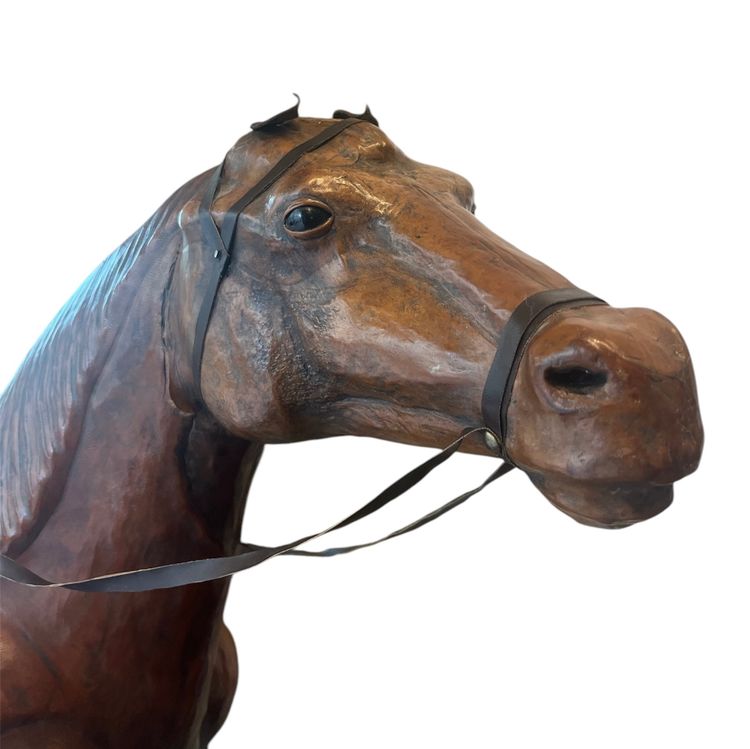 Sculpture (important) - Horse - Leather - France - XXth C