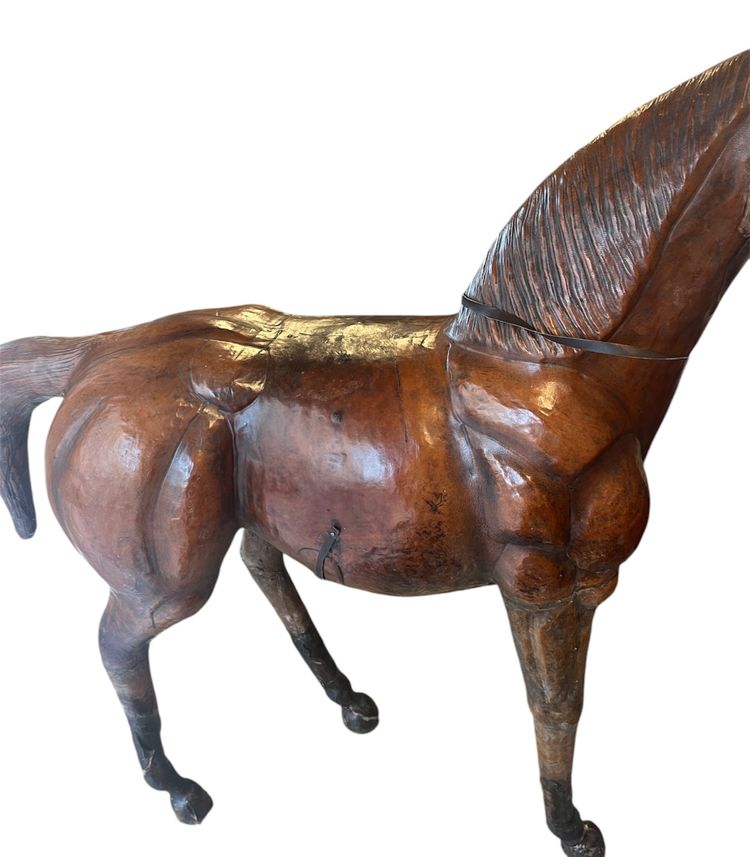Sculpture (important) - Horse - Leather - France - XXth C