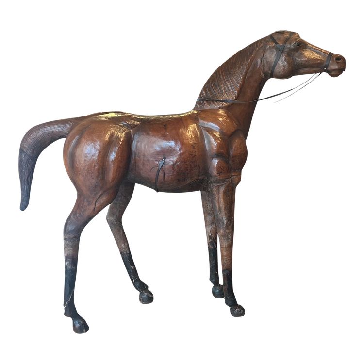 Sculpture (important) - Horse - Leather - France - XXth C