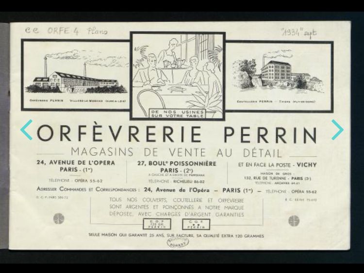 Ménagère (12prs) - Art Deco - Perrin Paris - France - XX ème