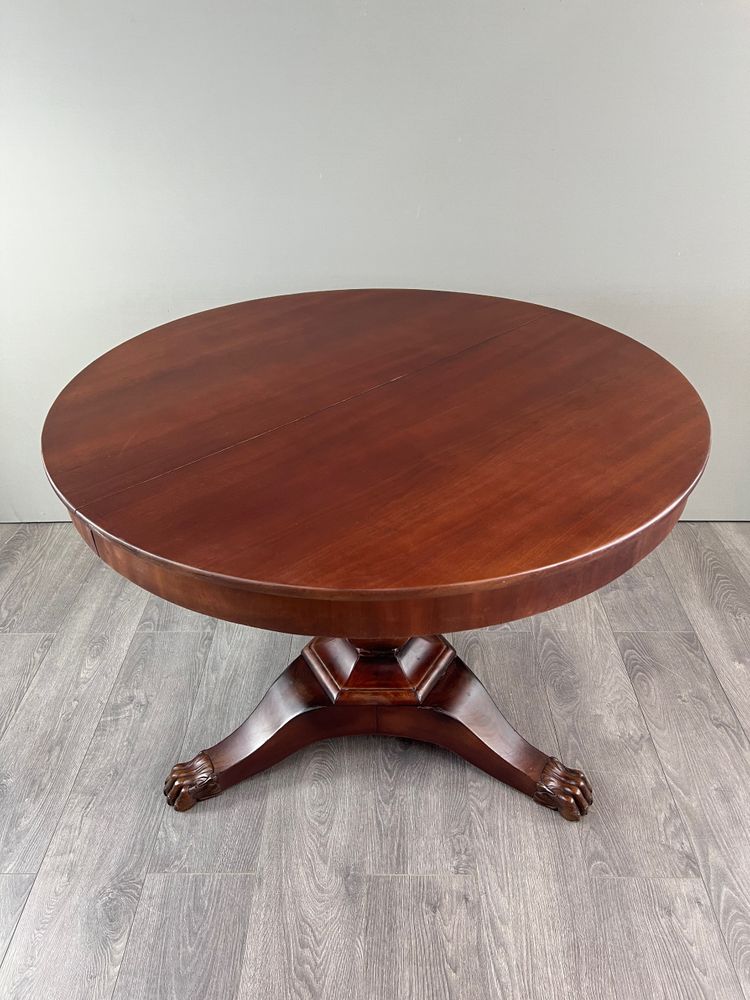  Table Ronde En Acajou , Epoque Restauration, XIXe Siècle