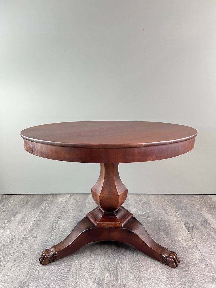  Table Ronde En Acajou , Epoque Restauration, XIXe Siècle