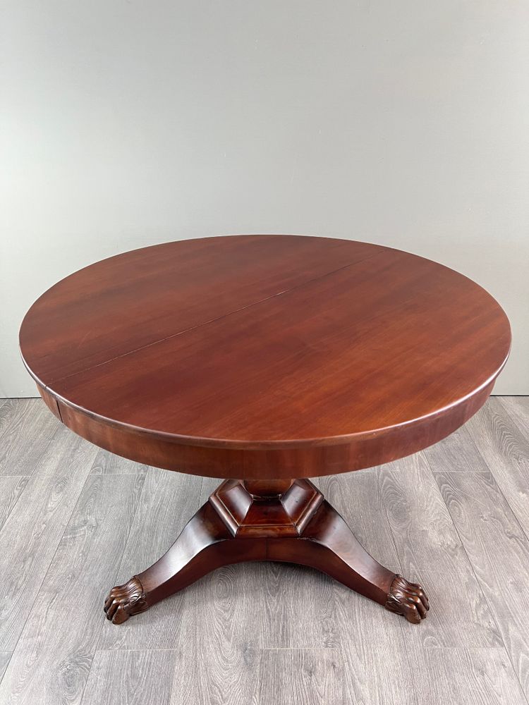  Table Ronde En Acajou , Epoque Restauration, XIXe Siècle