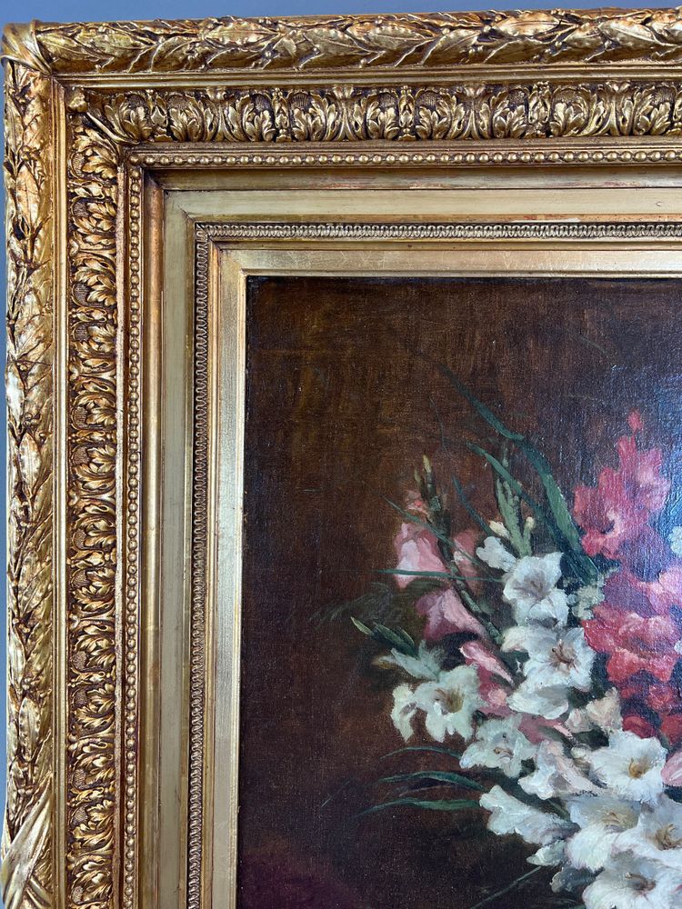Ölgemälde Nature Morte Aux Fleurs , Aimé Perret (1846-1927)