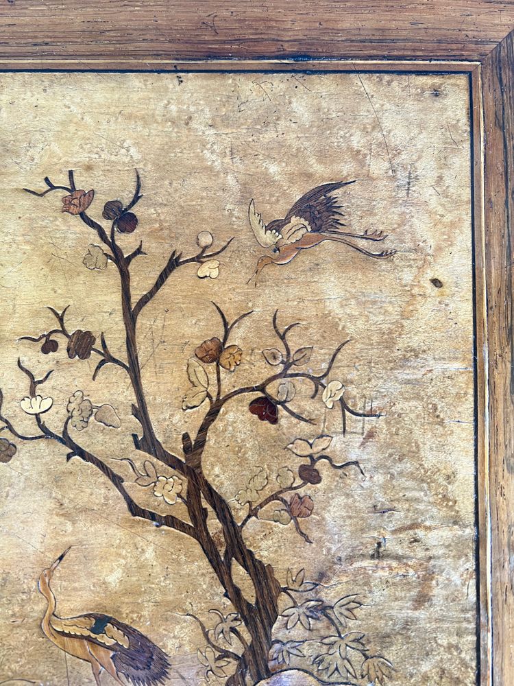 Coiffeuse / Table à Bijoux Marquetée , Epoque Napoléon III
