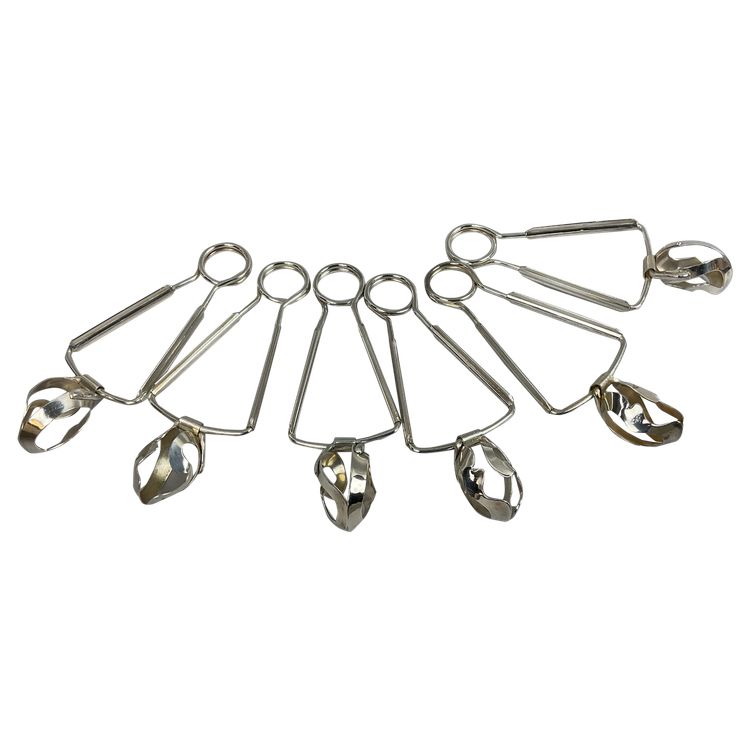 Silver plated snail tongs
