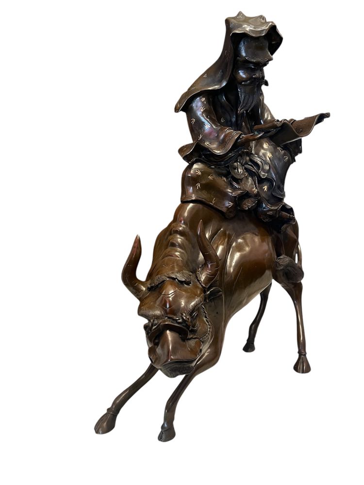 Importante scultura - Bronzo - Lao Tseu - Meiji - Giappone - XIX sec.
