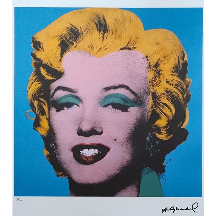 1980s Gorgeous Andy Warhol "Marilyn" Limited Edition Lithograph