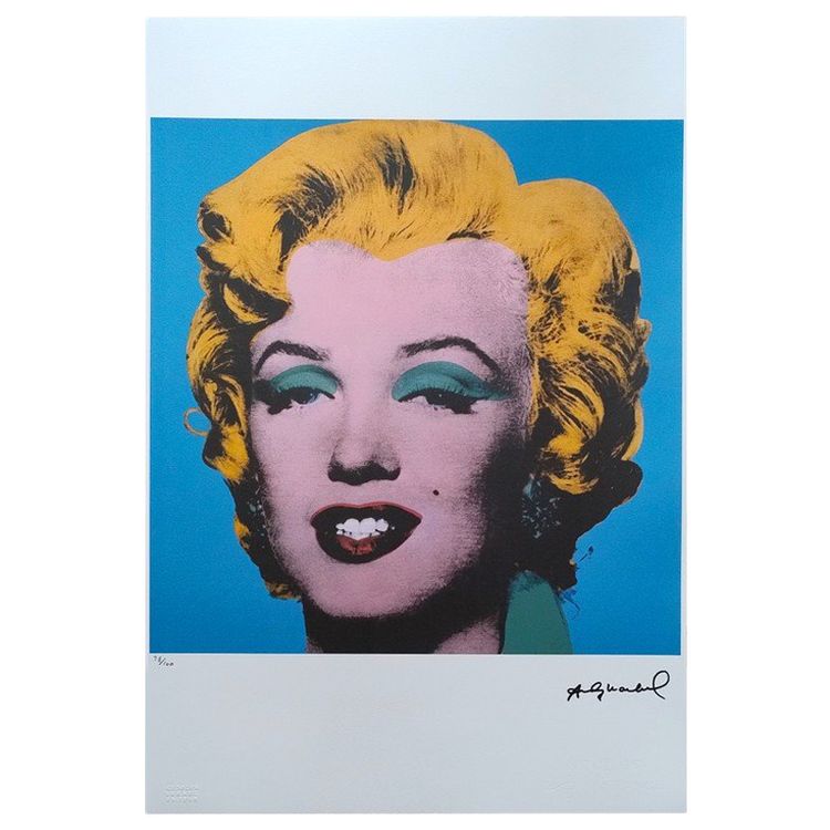 1980s Gorgeous Andy Warhol "Marilyn" Limited Edition Lithograph