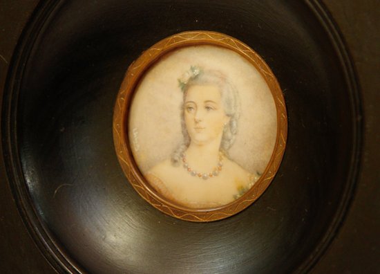 Portrait à L’aquarelle Signé L. Schultz, XIXe Siècle
