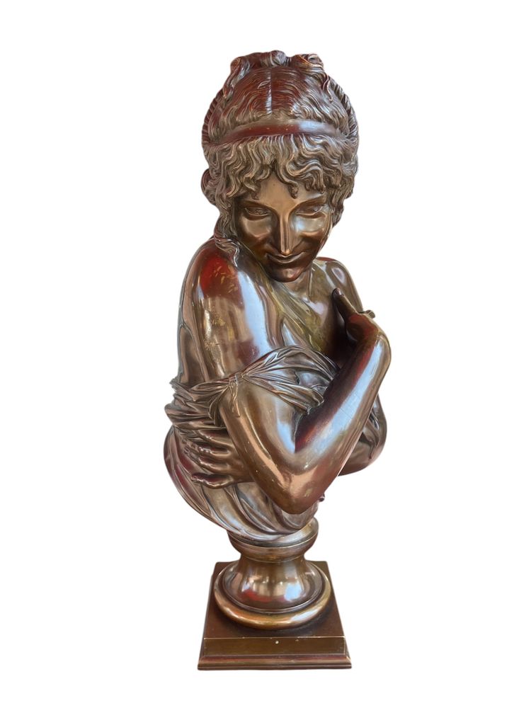 Scultura - Bronzo - La Rieuse - Houdon - Francia - XIX sec.