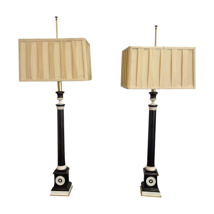 Paar Lampen - Holz - Pariser Haus - Frankreich - XX Jahrhundert