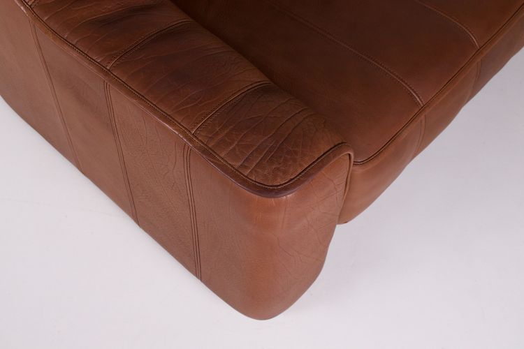 Sofa 2-seater in leather, by Sede DS 44