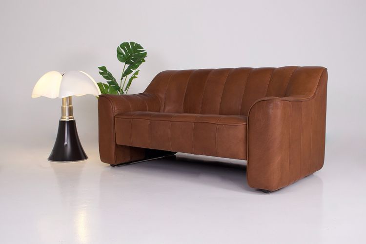 Sofa 2-seater in leather, by Sede DS 44