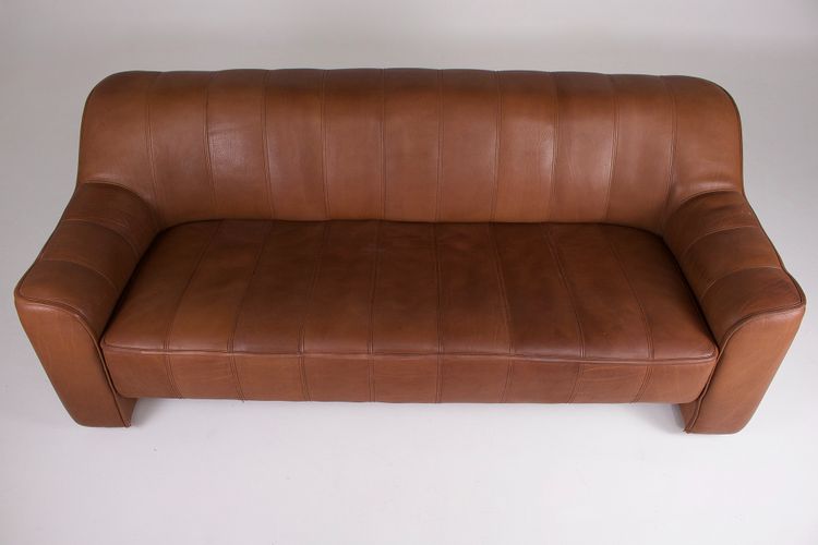 Sofa 3 seater in leather, by Sede DS 44
