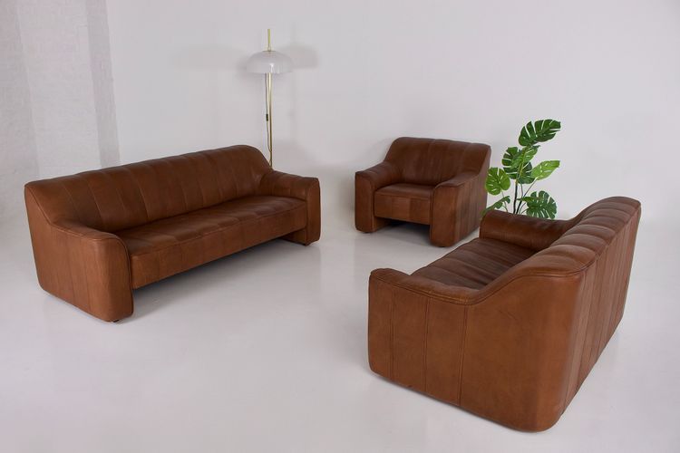 Sofa 3 seater in leather, by Sede DS 44