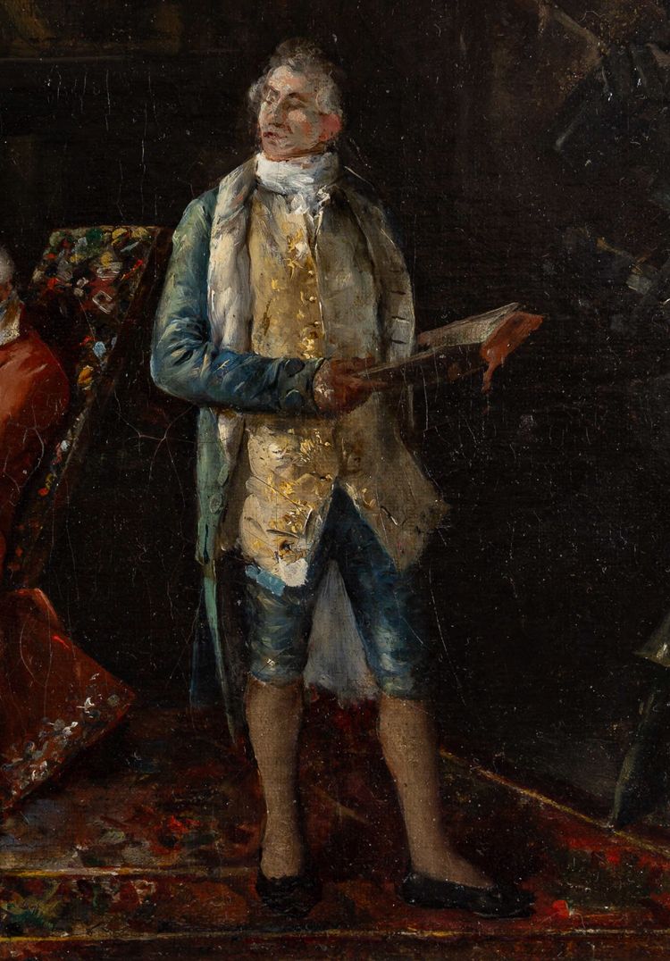Cristobal Piza Ensenyat (1850-1936) Chez L'Antiquaire, Öl auf Leinwand