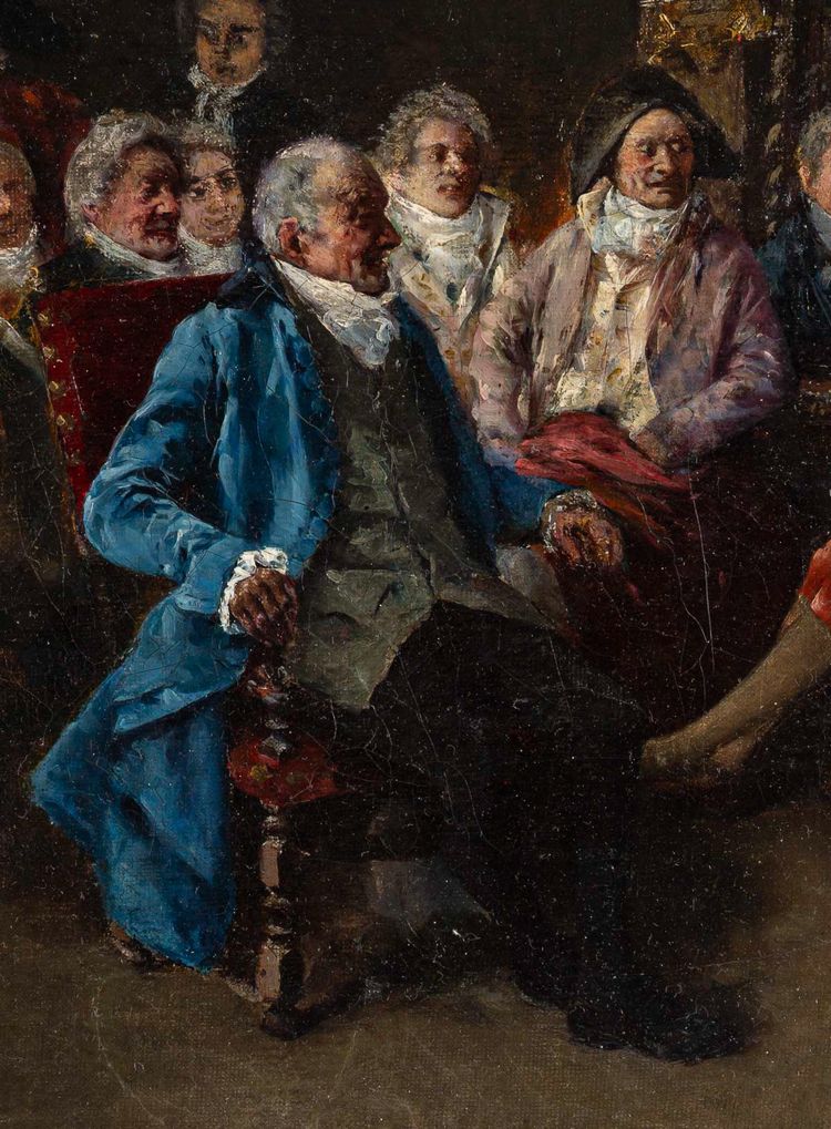 Cristobal Piza Ensenyat (1850-1936) Chez L'Antiquaire, Öl auf Leinwand