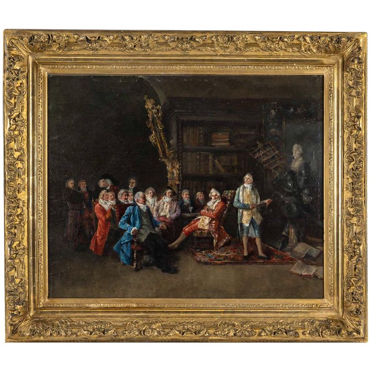 Cristobal Piza Ensenyat (1850-1936) Chez L'Antiquaire, Öl auf Leinwand