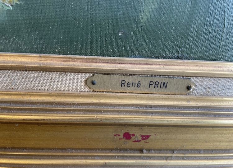 Coucher De Soleil En Rade De Rouen Signed René Prin