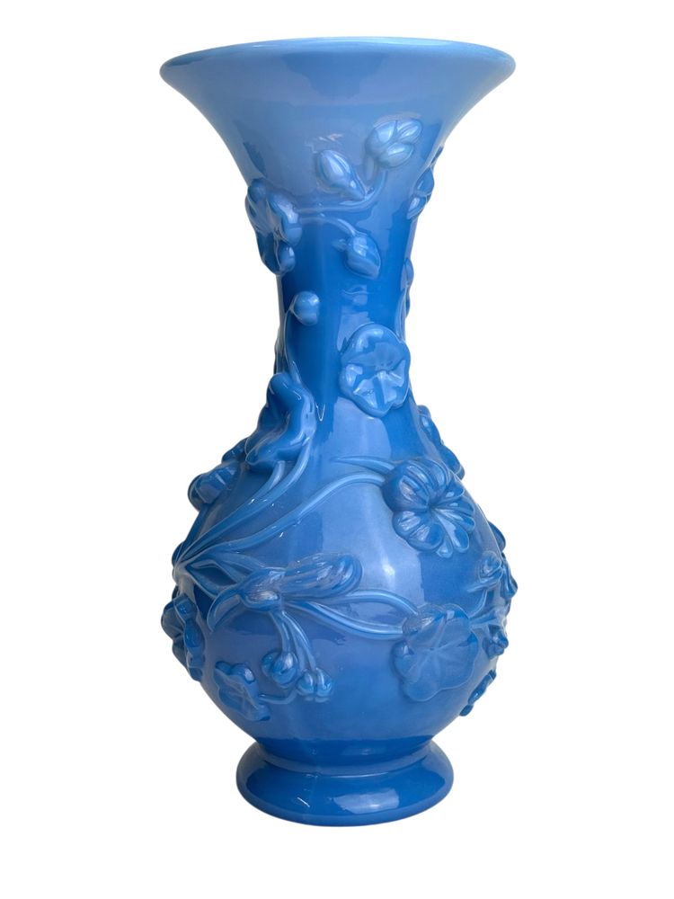 Opaline fantasia vase with Bindweed design