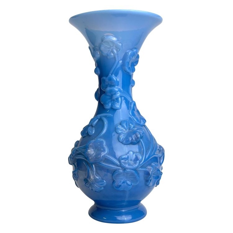 Opaline fantasia vase with Bindweed design