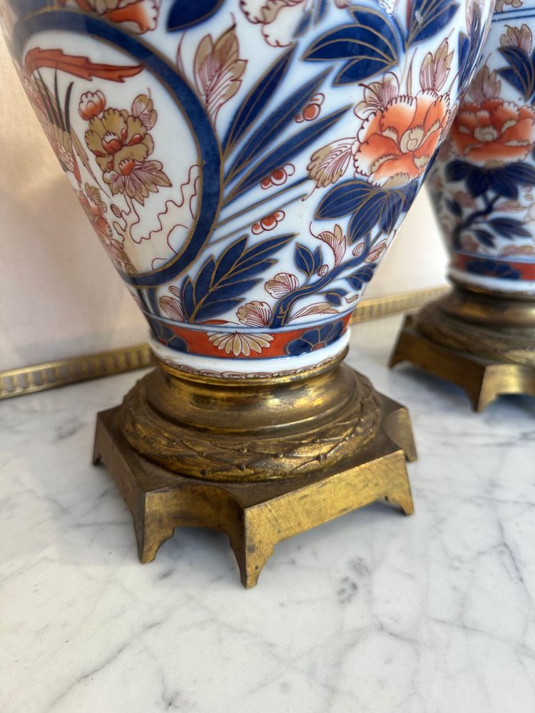 Pair Of Imari Porcelain Cassolettes 19th century period