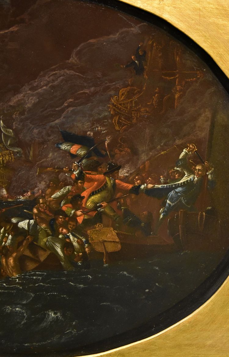 Scene Of A Night-time Naval Battle, Ilario Mercanti ‘lo Spolverini’ 