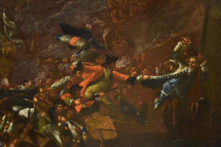 Scene Of A Night-time Naval Battle, Ilario Mercanti ‘lo Spolverini’ 