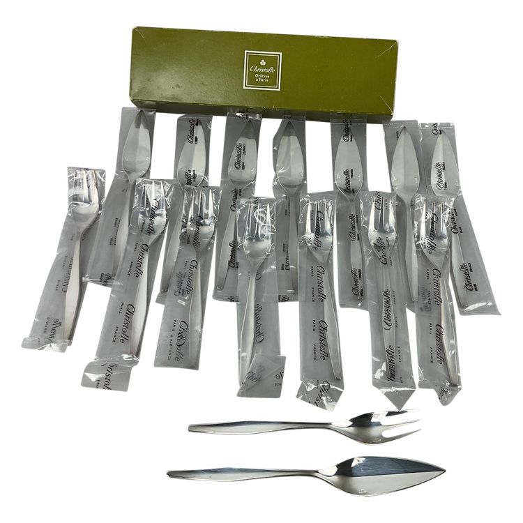 Christofle Orly pattern fish cutlery
