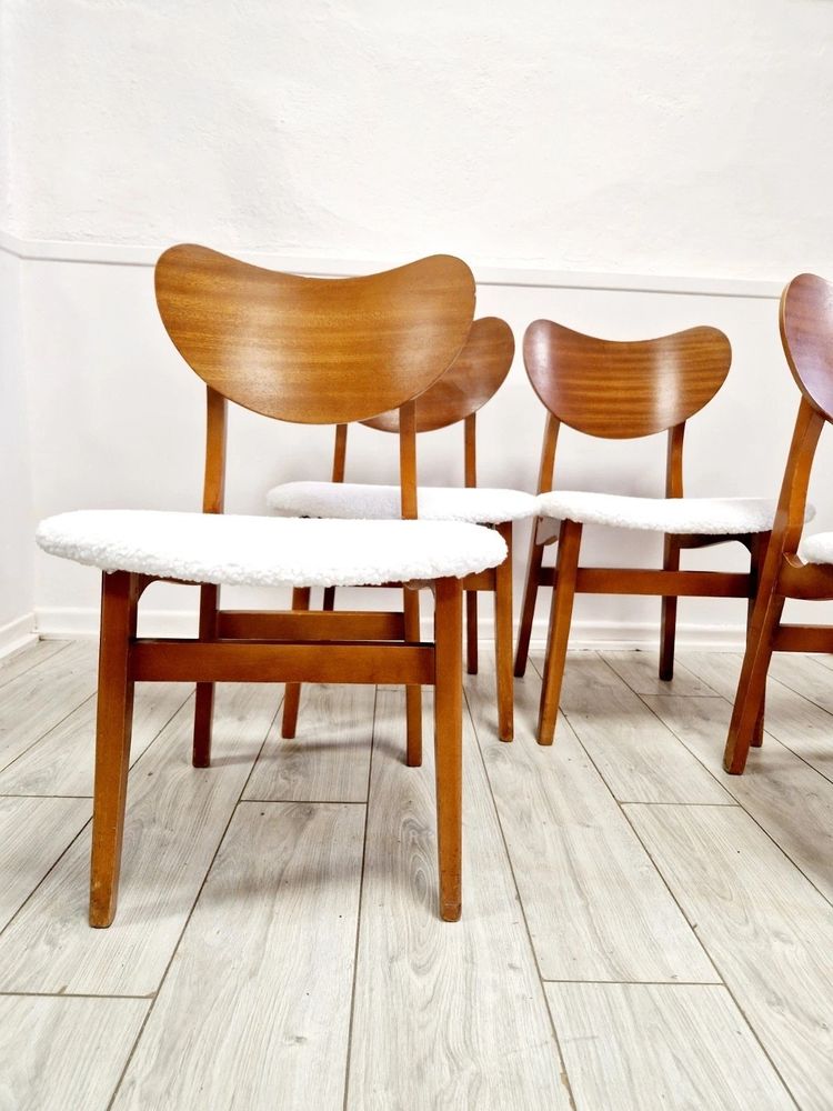 4 Mid Century Butterfly Back Dining Chairs