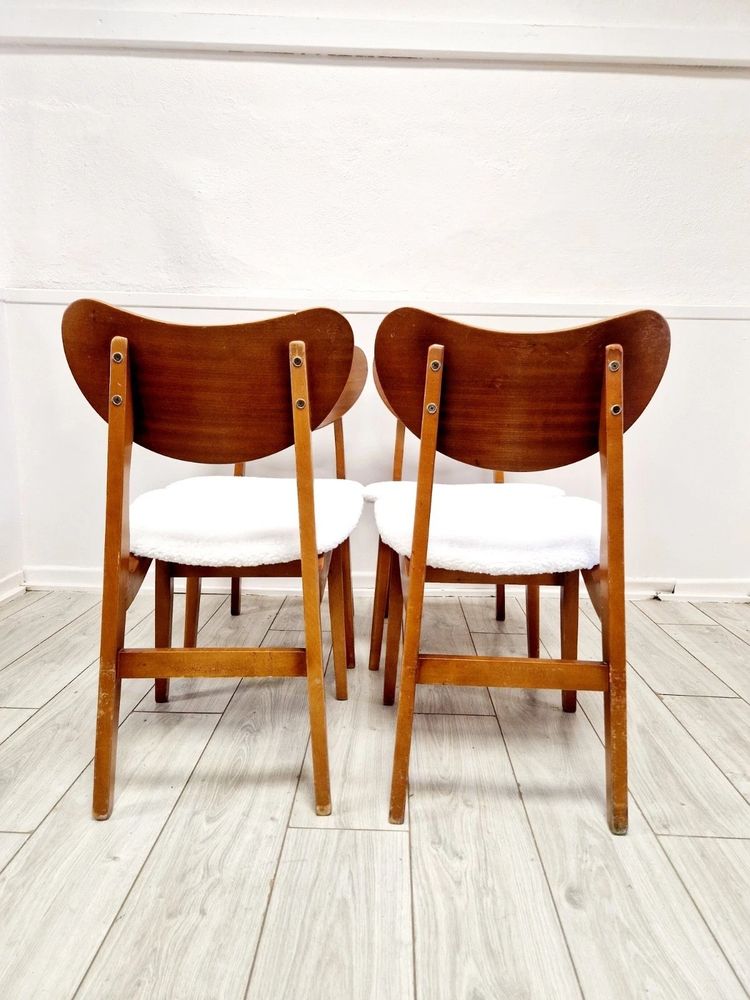 4 Mid Century Butterfly Back Dining Chairs