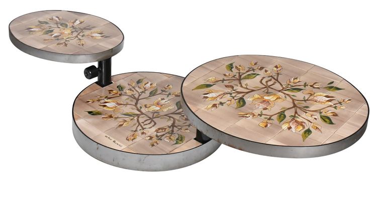 Vintage coffee table by Georges Pelletier for La Roue in Vallauris, 1970s