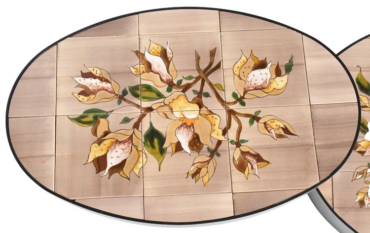Vintage coffee table by Georges Pelletier for La Roue in Vallauris, 1970s