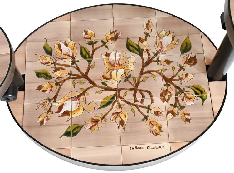 Vintage coffee table by Georges Pelletier for La Roue in Vallauris, 1970s