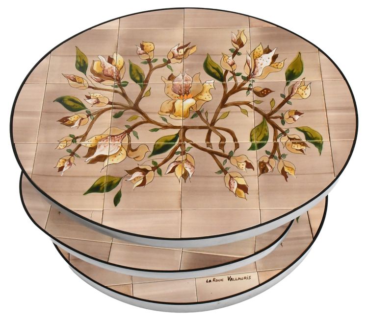 Vintage coffee table by Georges Pelletier for La Roue in Vallauris, 1970s