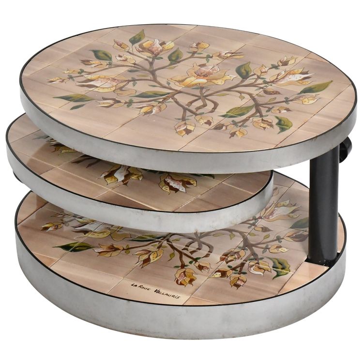 Vintage coffee table by Georges Pelletier for La Roue in Vallauris, 1970s