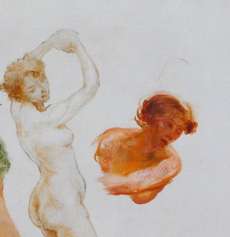 Gaston La Touche 1854-1913 Studien Von 3 Nackten Frauen, Gemälde, Um 1900