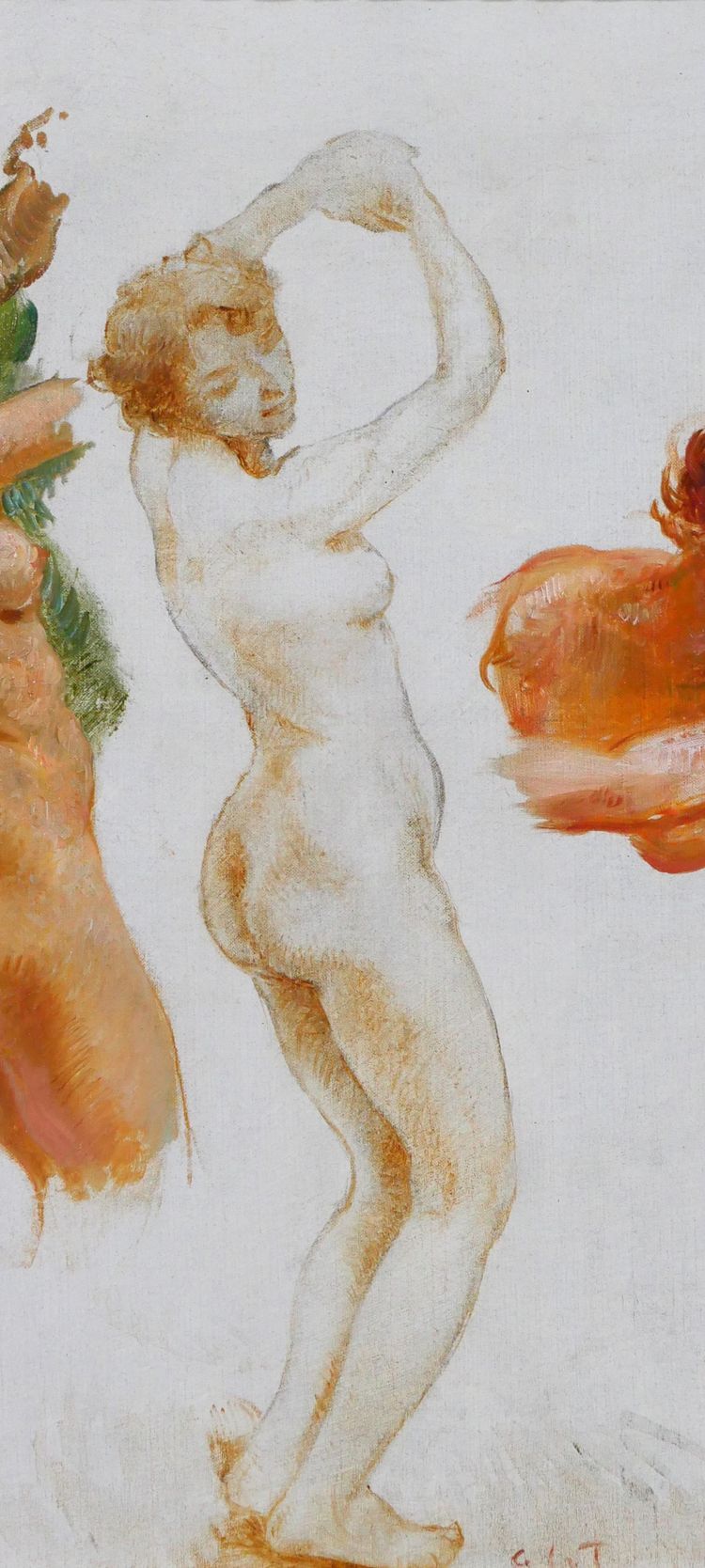 Gaston La Touche 1854-1913 Studien Von 3 Nackten Frauen, Gemälde, Um 1900