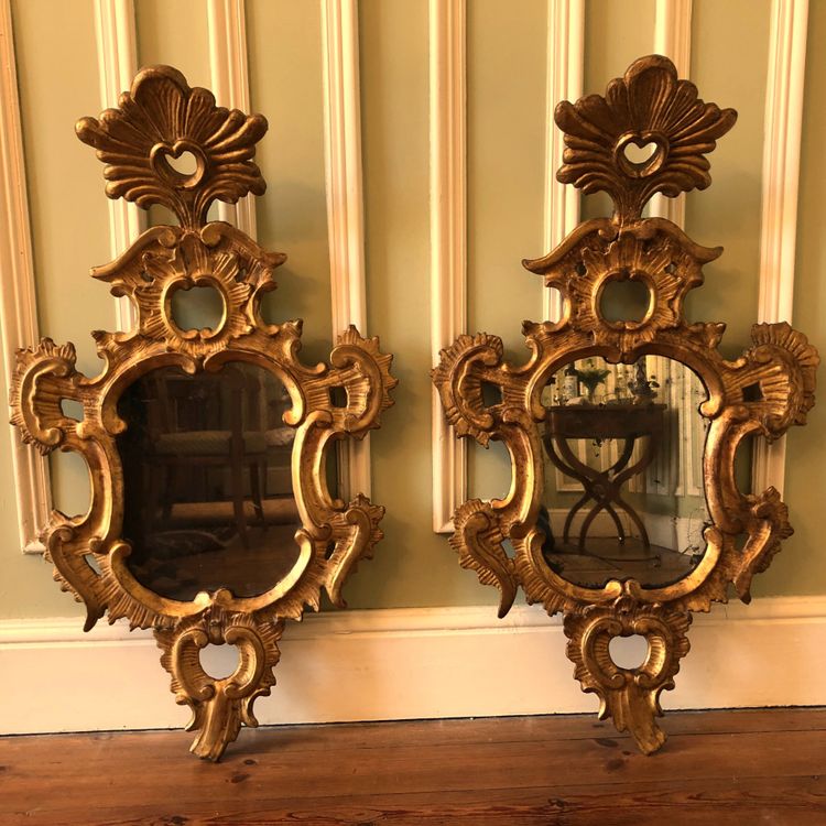 Pair of reflecting mirrors, Italy, 18th century