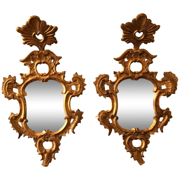 Pair of reflecting mirrors, Italy, 18th century
