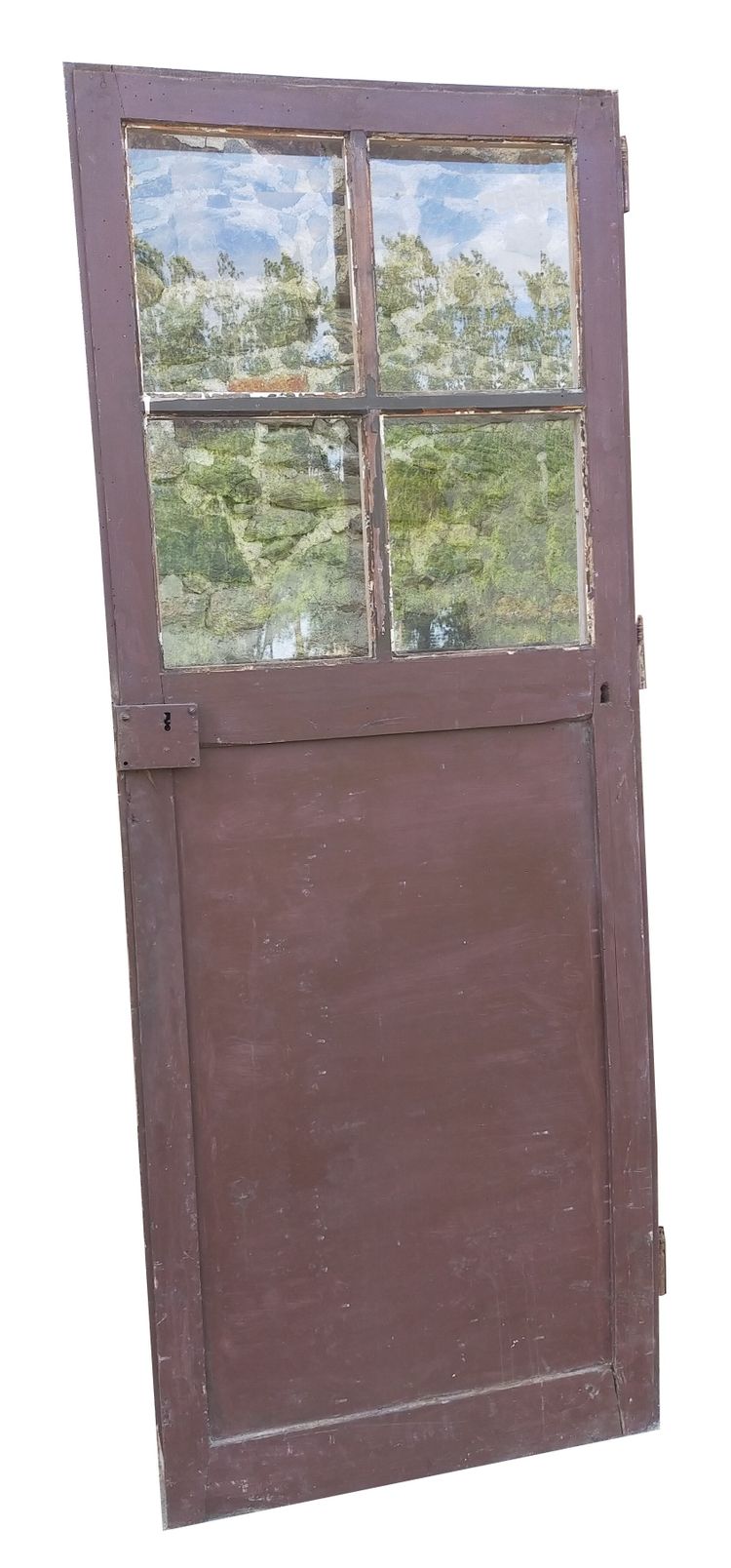Antique 4-panel glazed door