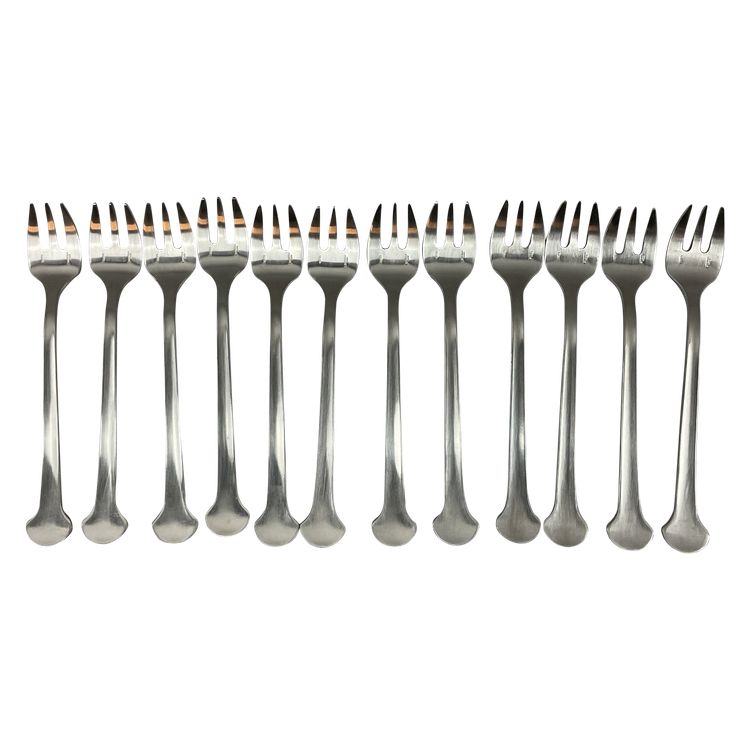 Twelve SIGMA oyster forks in Christofle steel