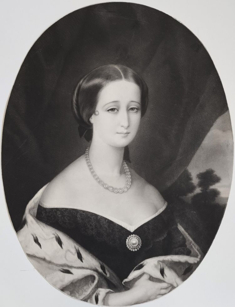Kaiserin Eugénie Frau Von Napoleon III Alte Radierung 19.