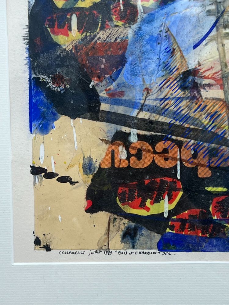 Wood and Coal, Ceccarelli, Mixed media on paper