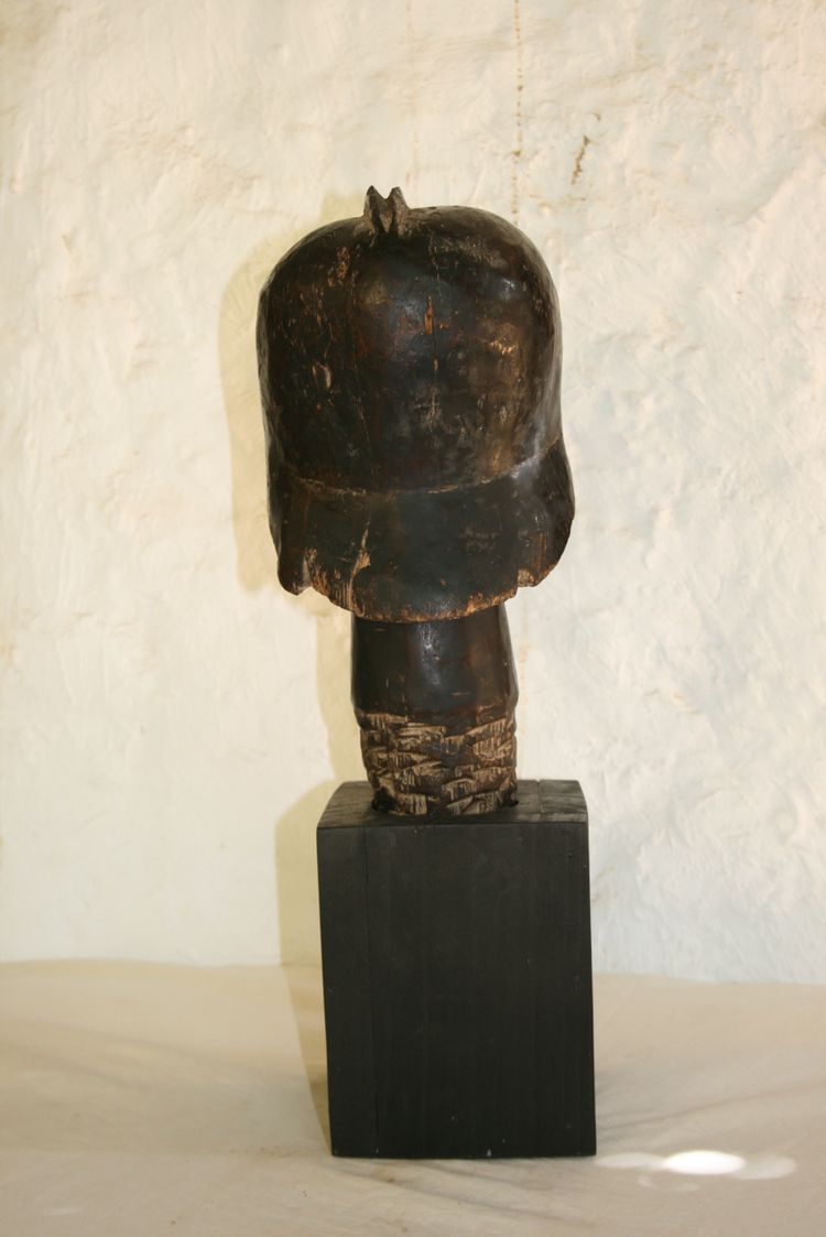 Byeri head from a Fang reliquary, Gabon.