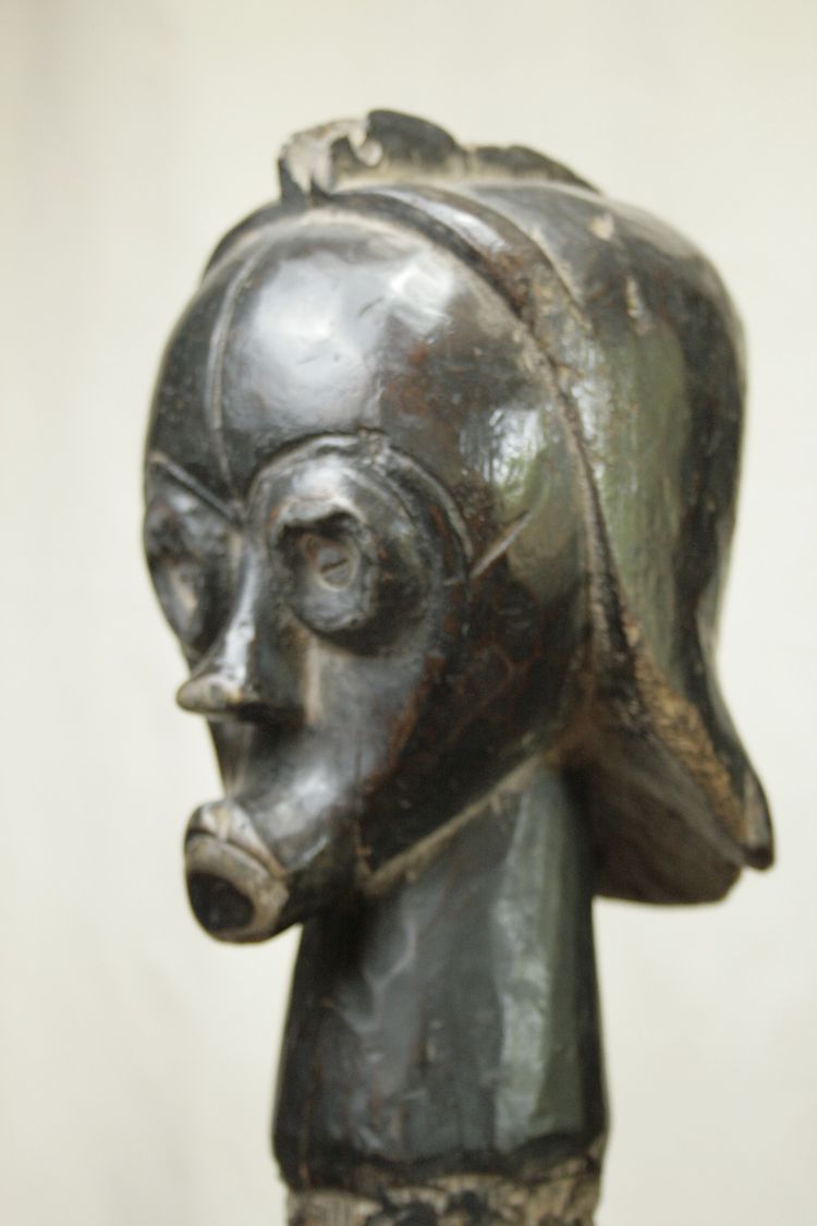 Byeri head from a Fang reliquary, Gabon.