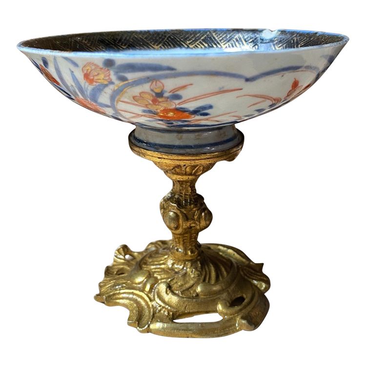 Imari porcelain dish mounted on gilt bronze - 18th century