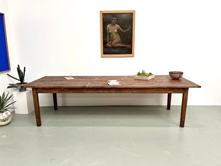 Large pine farm table from the 70s