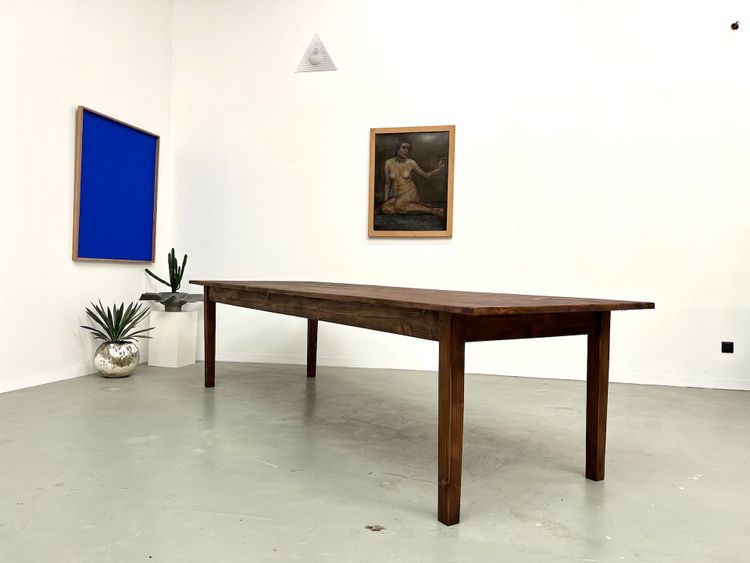 Large pine farm table from the 70s